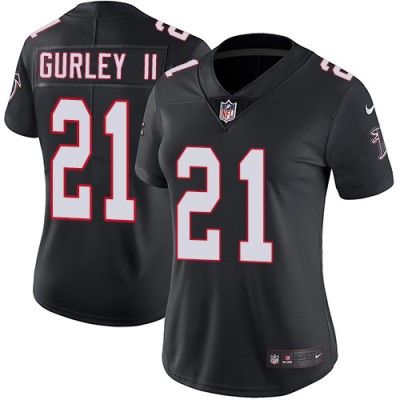 Nike Atlanta Falcons #21 Todd Gurley II Black Alternate Women's Stitched NFL Vapor Untouchable Limited Jersey